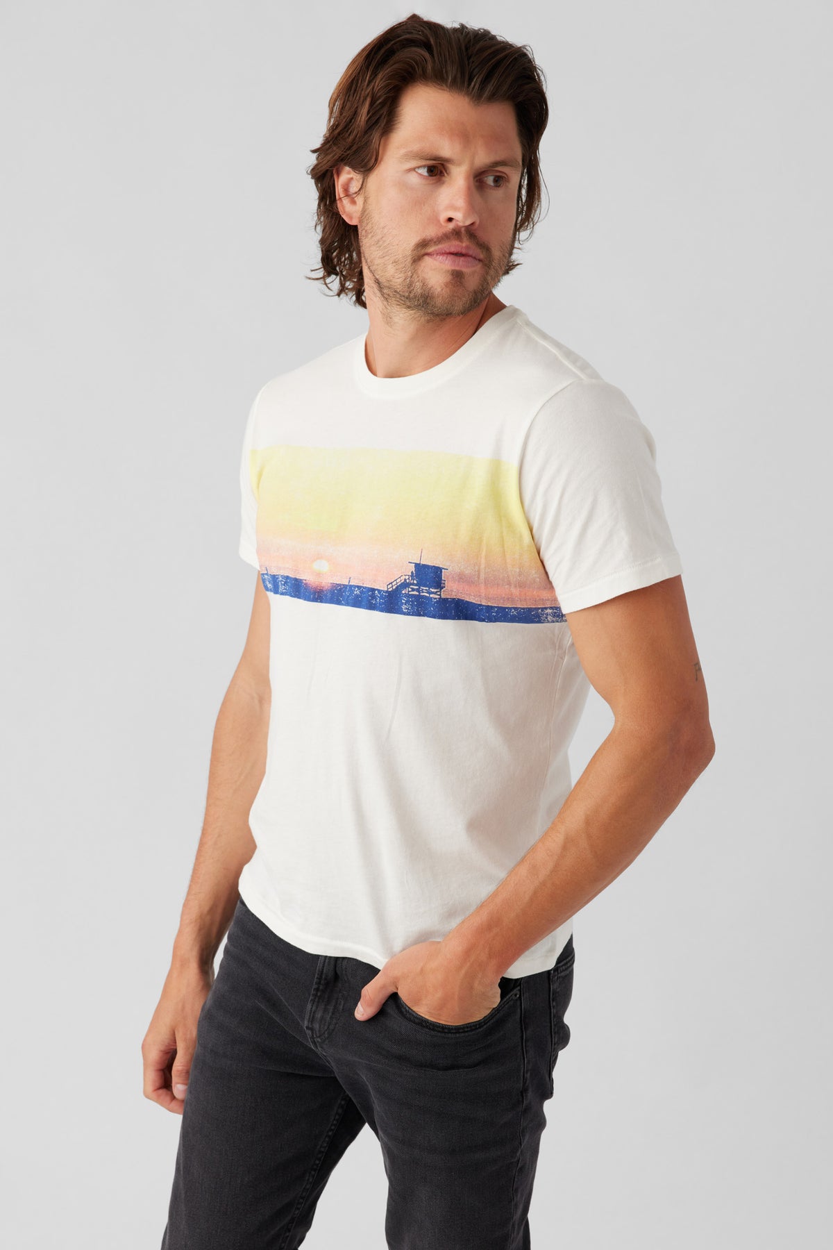 Sol Angeles Mens Elm Henley in Black main image 1
