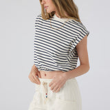 Jolie Stripe Keyhole Tank