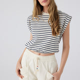 Jolie Stripe Keyhole Tank