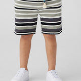 Kids Black/White Stripe Short