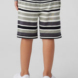 Kids Black/White Stripe Short