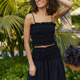 Gillian Linen Smocked Tank