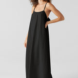 GAUZY MAXI DRESS BLACK