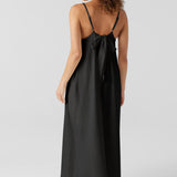 GAUZY MAXI DRESS BLACK