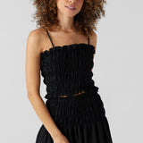 Gillian Linen Smocked Tank
