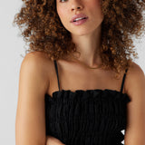 Gillian Linen Smocked Tank