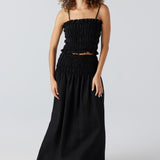 Gillian Linen Smocked Tank